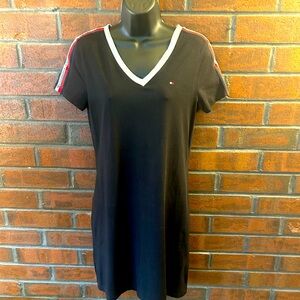 Tommy Hilfiger Black V-Neck Dress Small